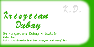 krisztian dubay business card